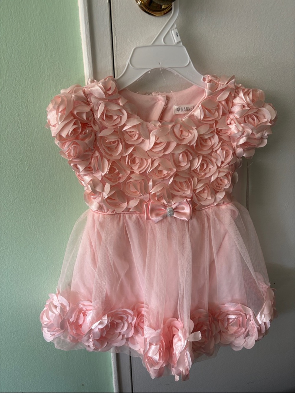 NWT 3T Pink Floral Rosette Dress